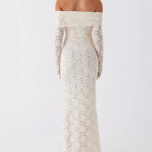 Peppermayo Cream Lace Off-Shoulder Dress - Picture 4 of 6